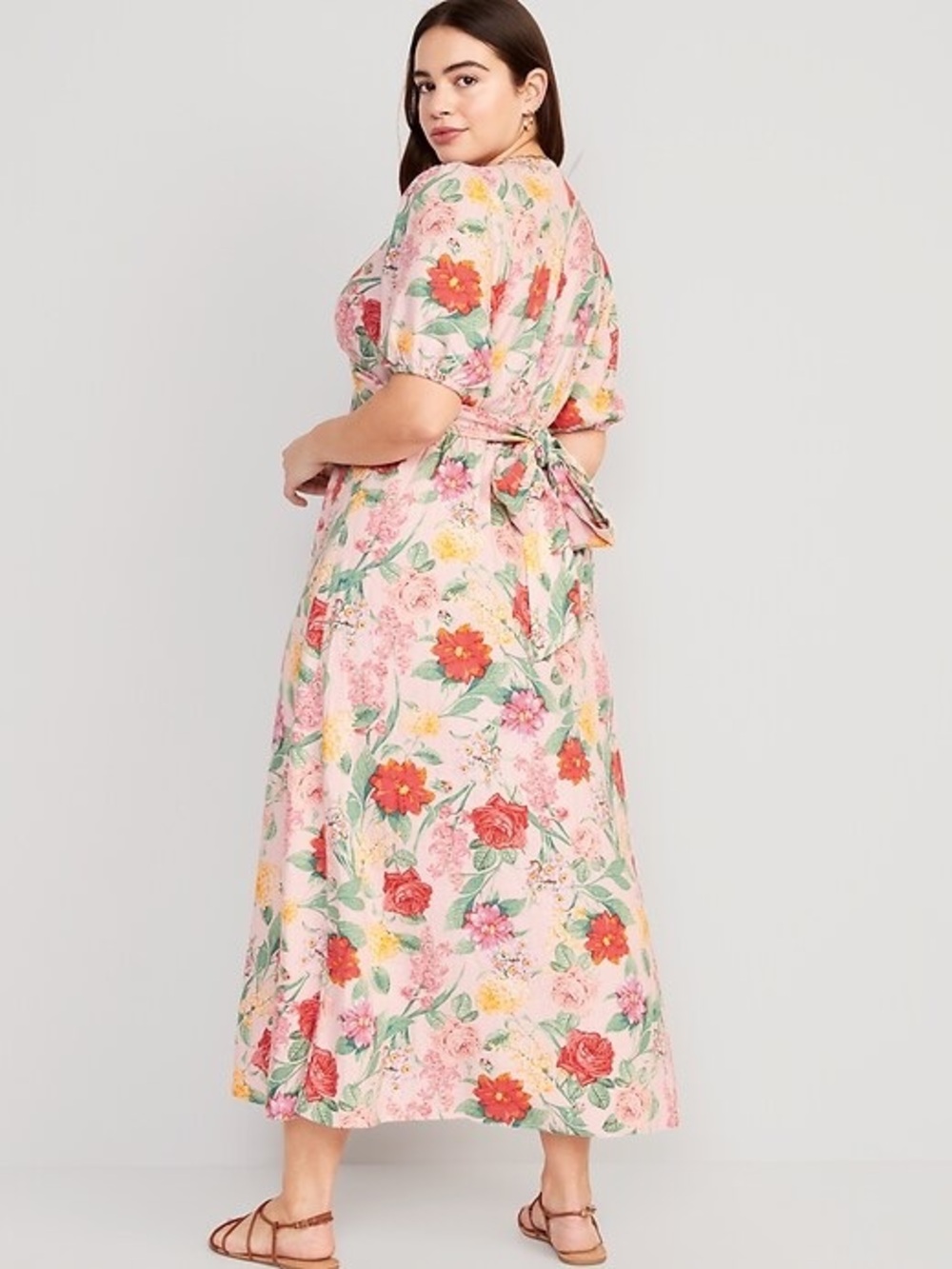 Old Navy Fit & Flare Linen-Blend Maxi Dress - Picture 2 of 8